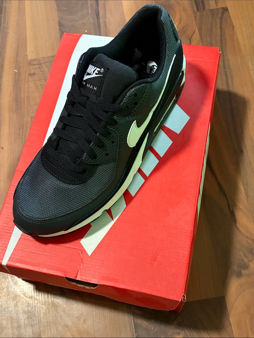 Nike Men's Black Sneaker with White Swoosh